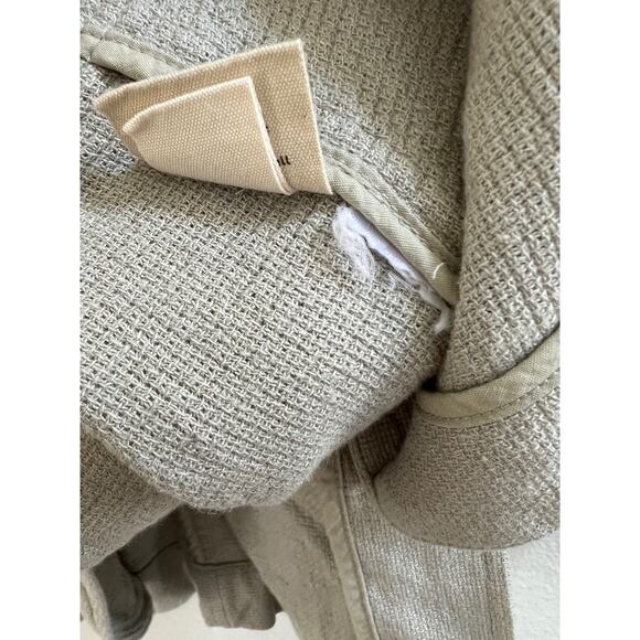 Madewell Breezewoven Gray Basketweave Button Linen Blend Blazer Jacket sz Small - Picture 12 of 15